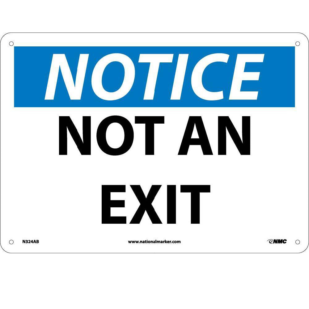 Notice Not An Exit Sign-eSafety Supplies, Inc