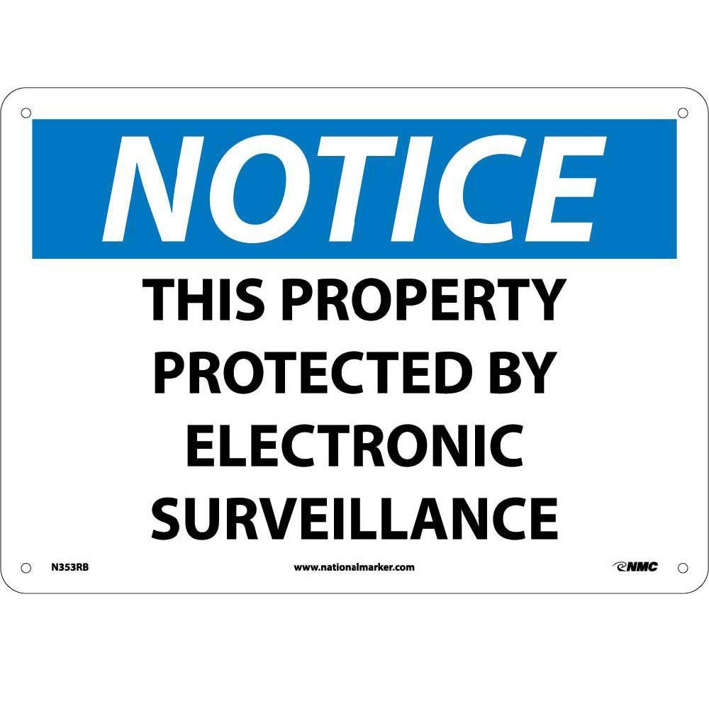 Notice Electronic Surveillance Sign-eSafety Supplies, Inc