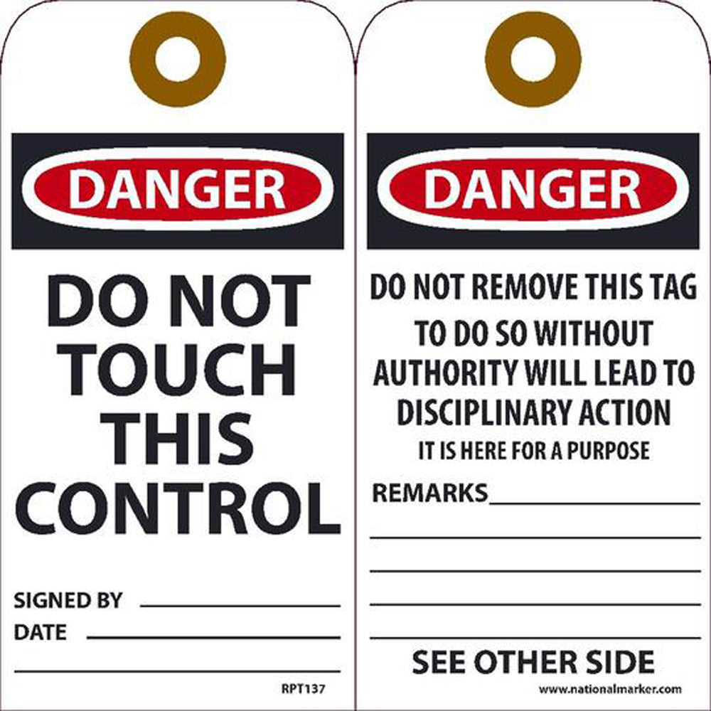 Danger Do Not Touch This Control Tag - Pack of 25-eSafety Supplies, Inc