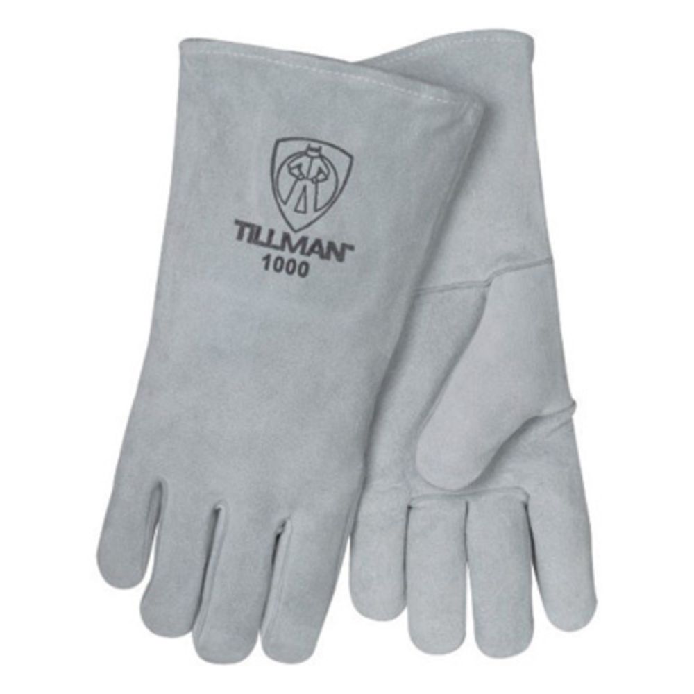 Tillman Large 14" Shoulder Split Cowhide Stick Welders Gloves With Welted Fingers And Cotton Thread Locking Stitch-eSafety Supplies, Inc