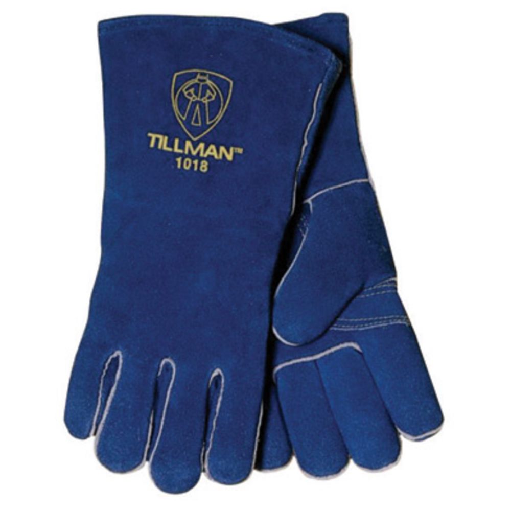 Tillman Large Blue Select Shoulder Split Cowhide Leather Stick Welders Gloves With Kevlar Thread Locking Stitch (Bulk)-eSafety Supplies, Inc