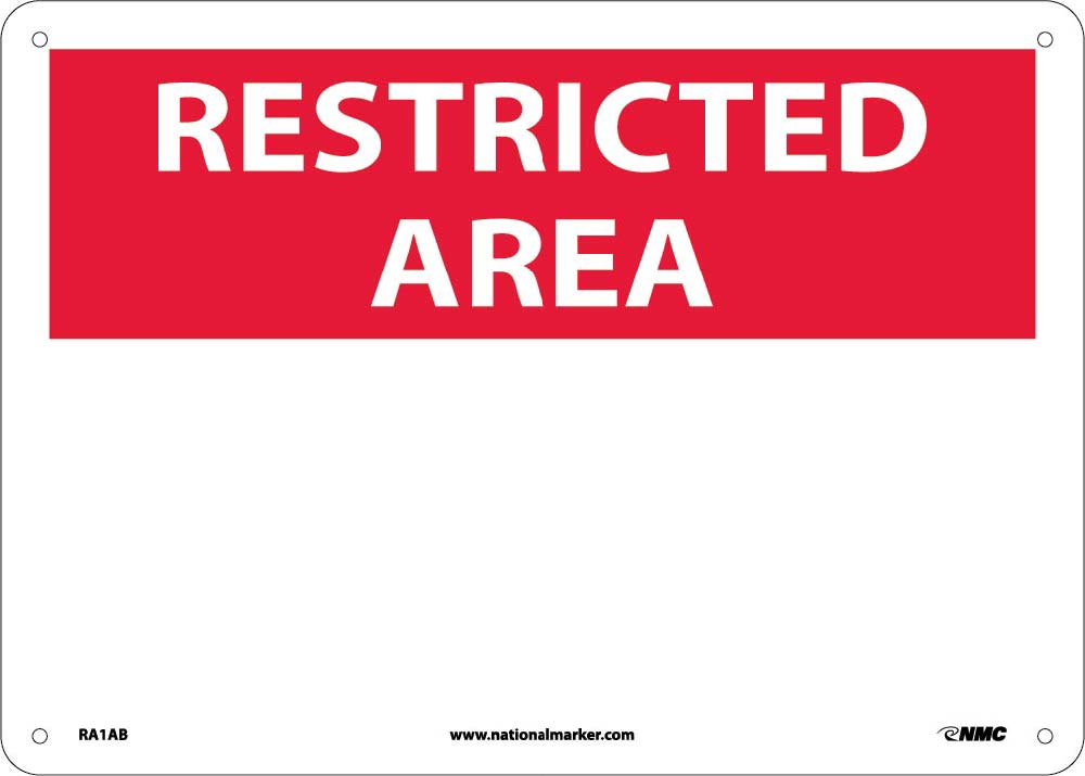 Restricted Area Sign-eSafety Supplies, Inc