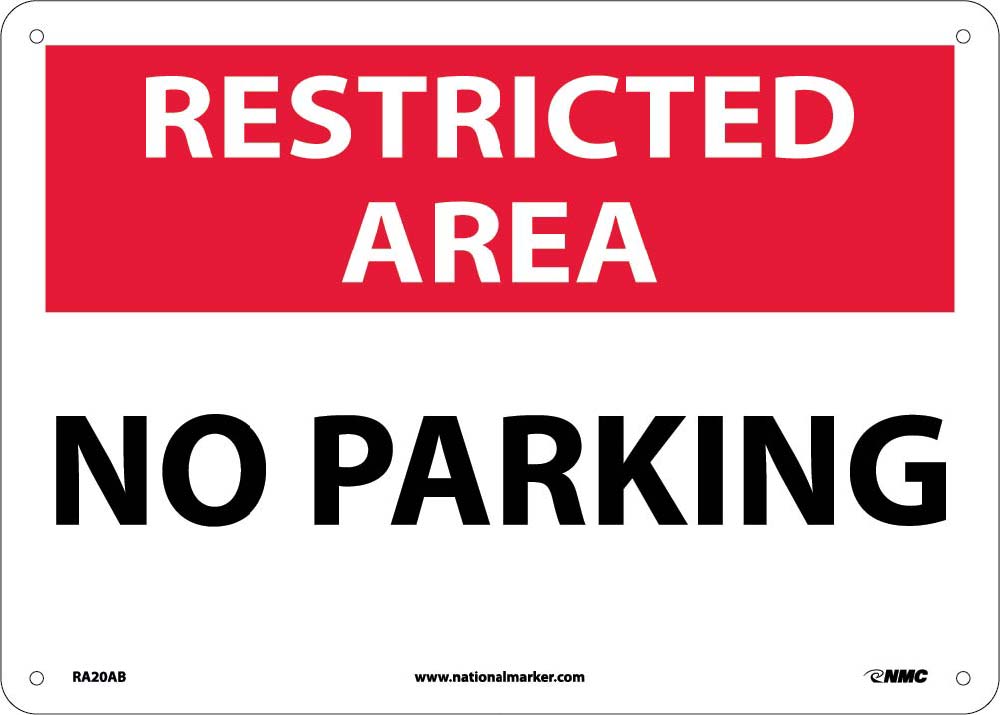 Restricted Area No Parking Sign-eSafety Supplies, Inc