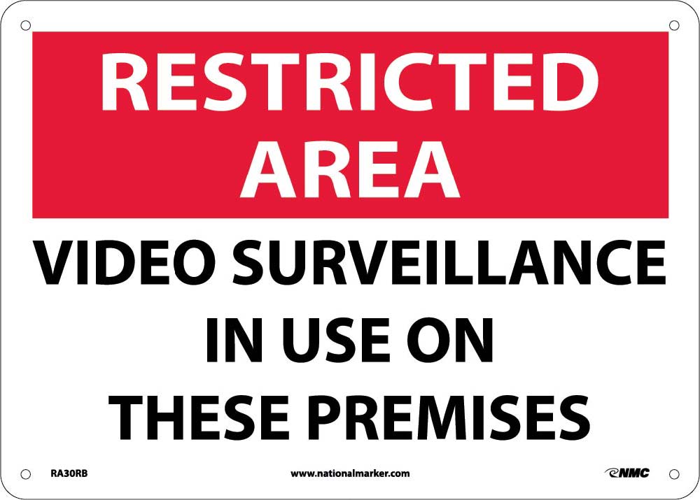 Restricted Area Video Surveillance In Use Sign-eSafety Supplies, Inc