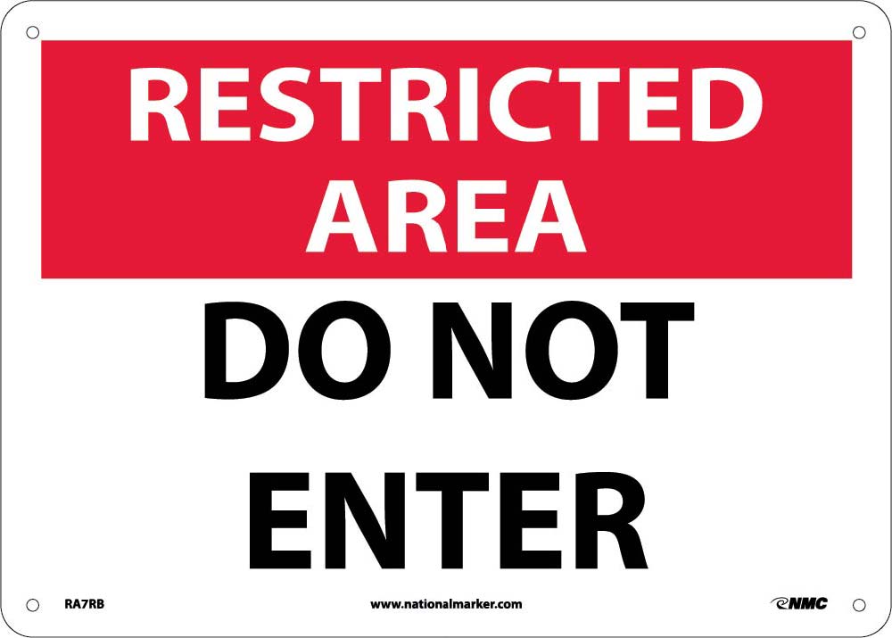 Restricted Area Do Not Enter Sign-eSafety Supplies, Inc