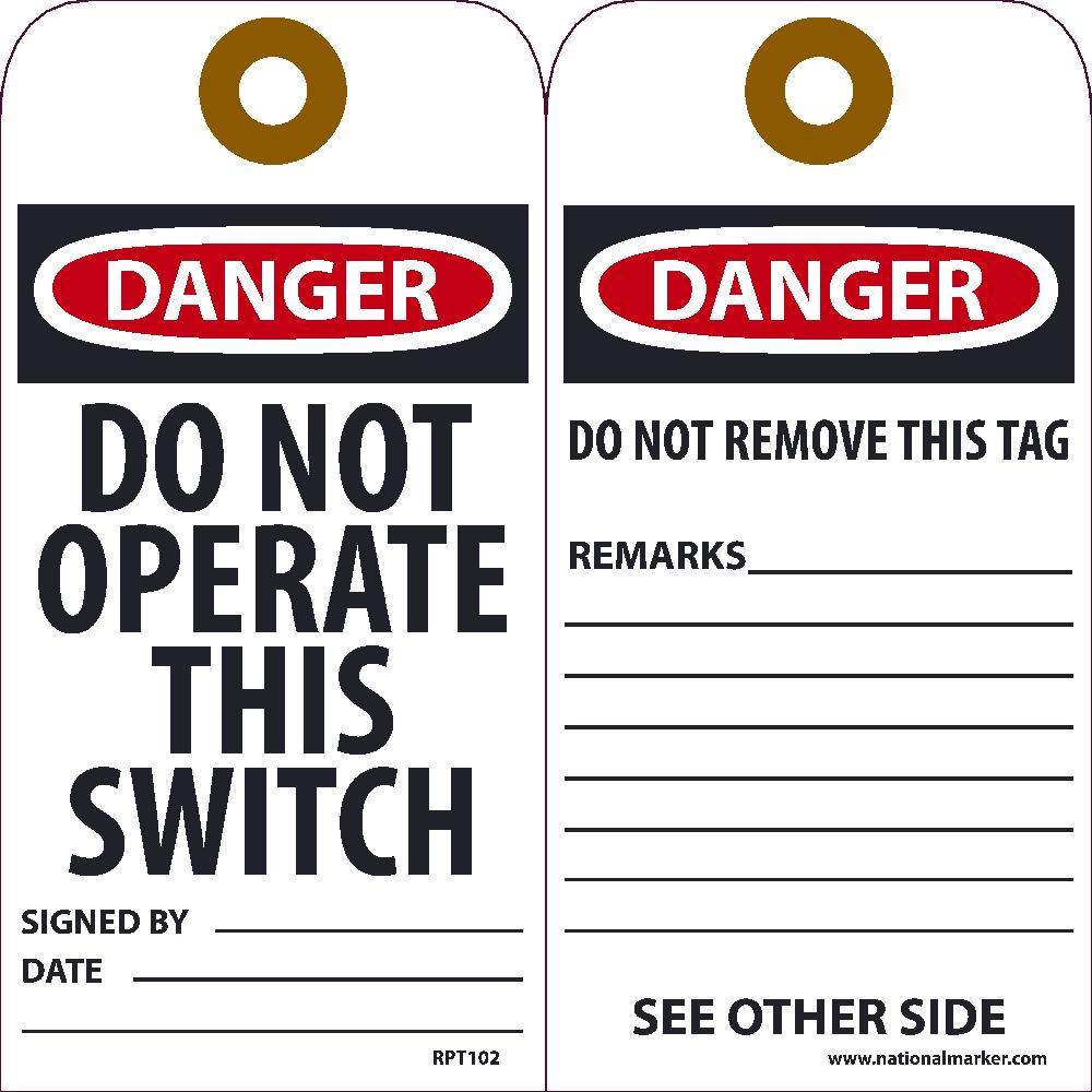 Do Not Operate This Switch Tag - Pack of 25-eSafety Supplies, Inc