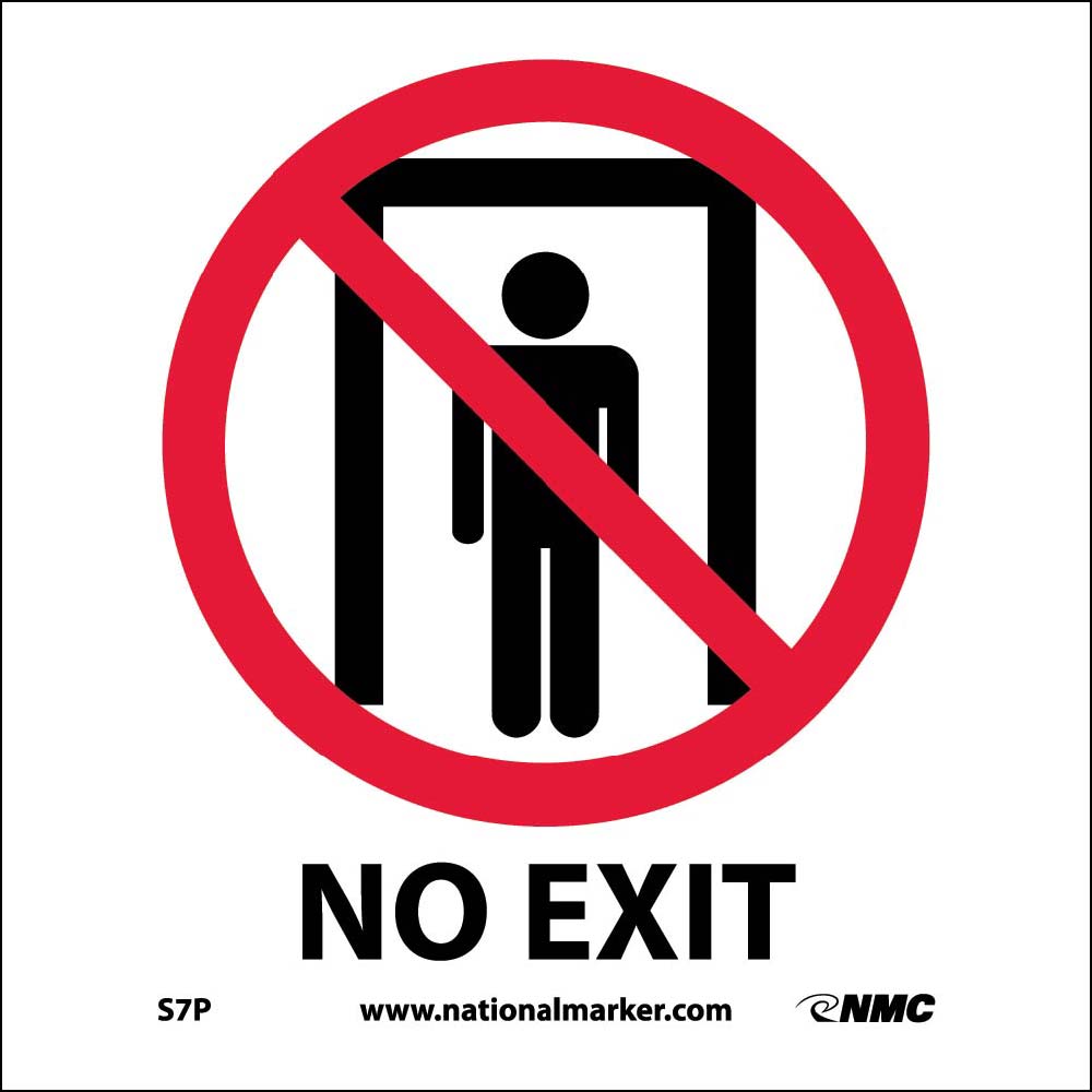 No Exit W/Graphic Label-eSafety Supplies, Inc