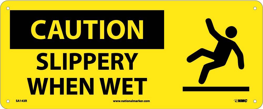 Caution Slippery When Wet Sign-eSafety Supplies, Inc