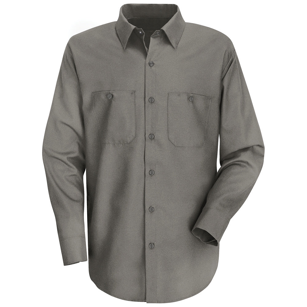 Red Kap Men's Wrinkle-Resistant Cotton Work Shirt SC30 - Graphite Grey-eSafety Supplies, Inc