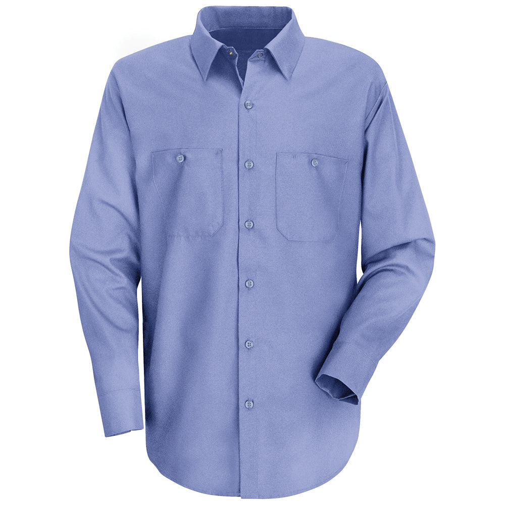 Red Kap Men's Wrinkle-Resistant Cotton Work Shirt SC30 - Light Blue-eSafety Supplies, Inc