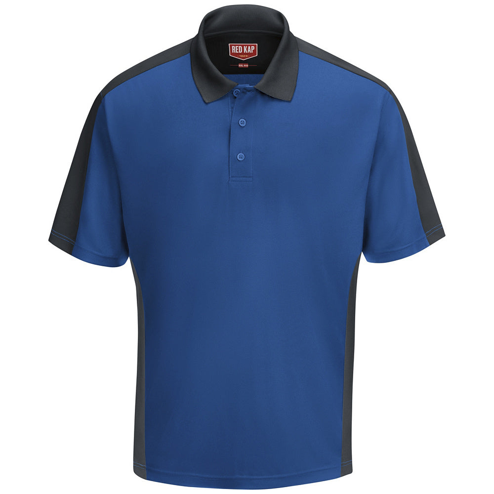 Red Kap Men's Short Sleeve Performance Knit Two-Tone Polo SK54 - Royal Blue / Charcoal-eSafety Supplies, Inc