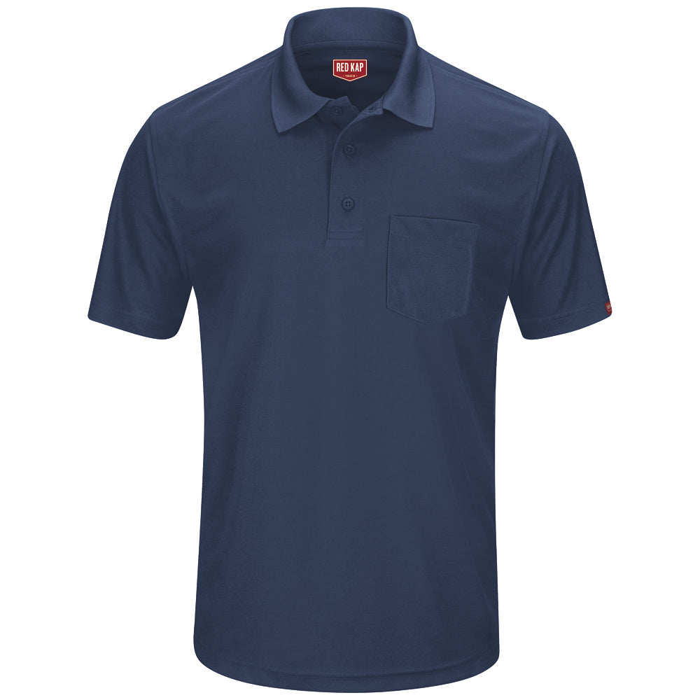 Red Kap Performance Knit® Men's Pocket Polo SK98 - Navy-eSafety Supplies, Inc