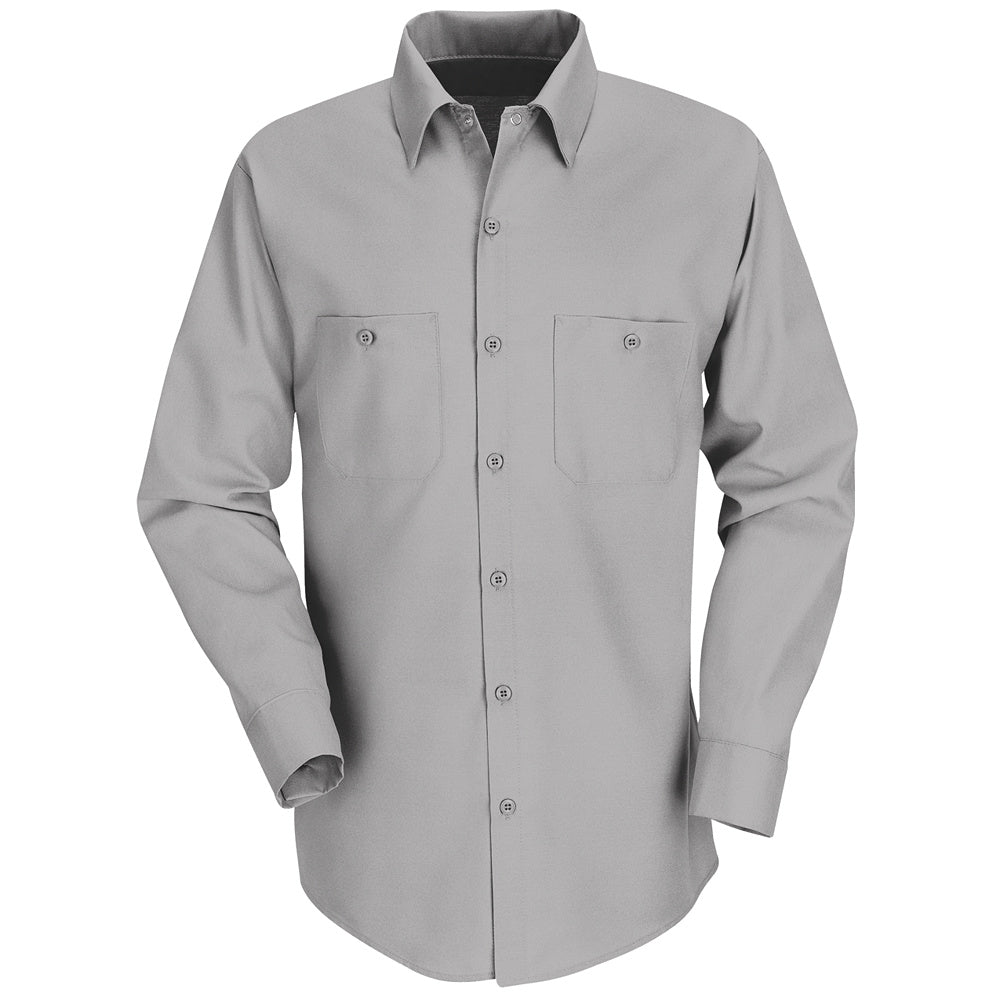 Red Kap Red Kap® Men’s Long-Sleeve Work Shirt  SP14 - Light Grey-eSafety Supplies, Inc