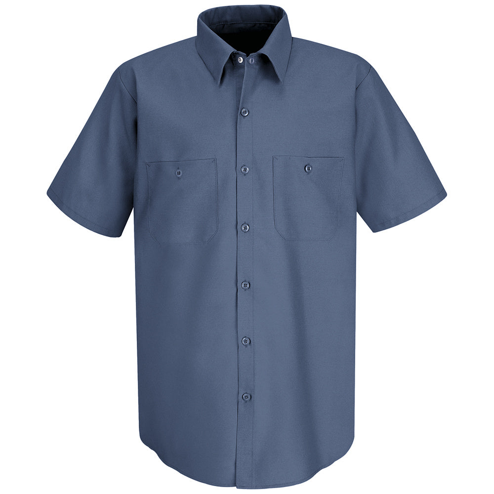 Red Kap Men's Industrial Work Shirt SP24 - Postman Blue-eSafety Supplies, Inc