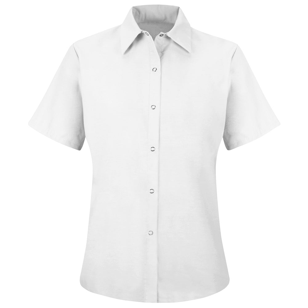 Red Kap Women's Specialized Pocketless Work Shirt SP25 - White-eSafety Supplies, Inc