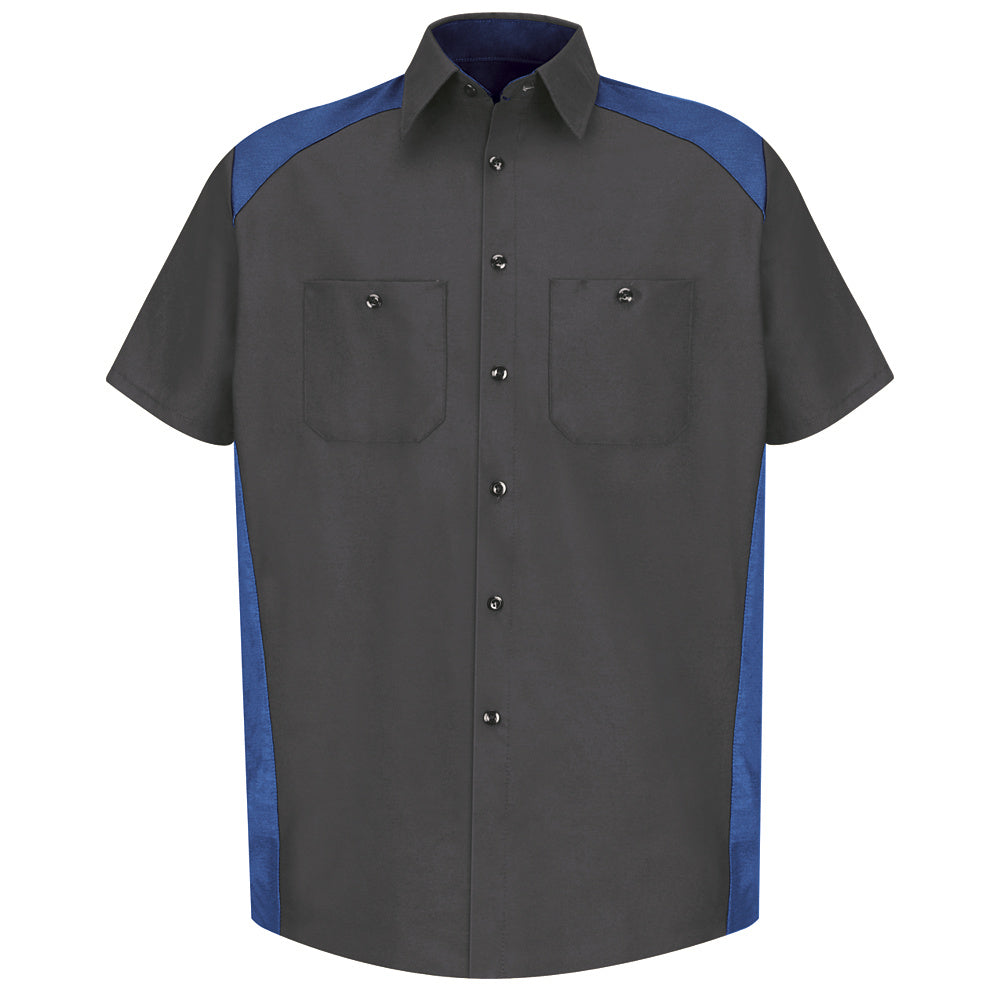 Red Kap Motorsports Shirt SP28 - Charcoal / Royal Blue-eSafety Supplies, Inc