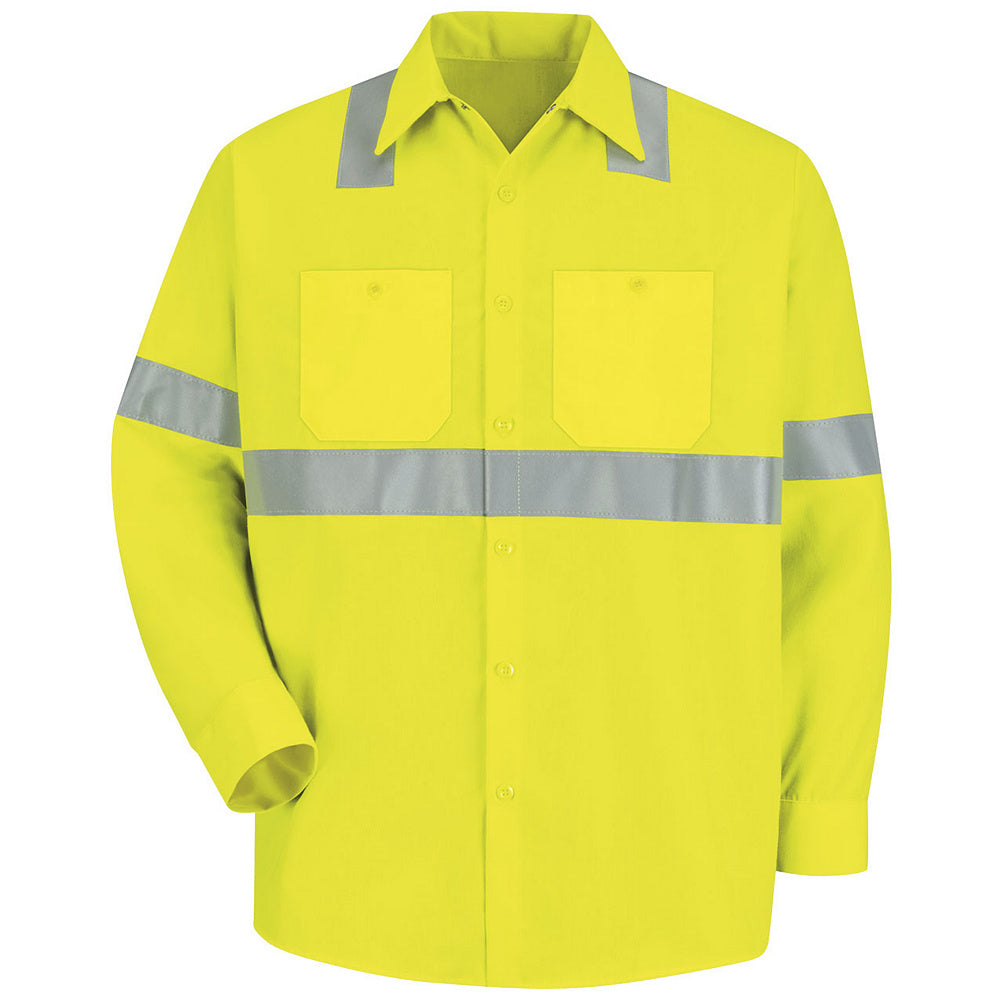 Red Kap Hi-Visibility Work Shirt - Class 2 Level 2 SS14 - Fluorescent Yellow / Green-eSafety Supplies, Inc