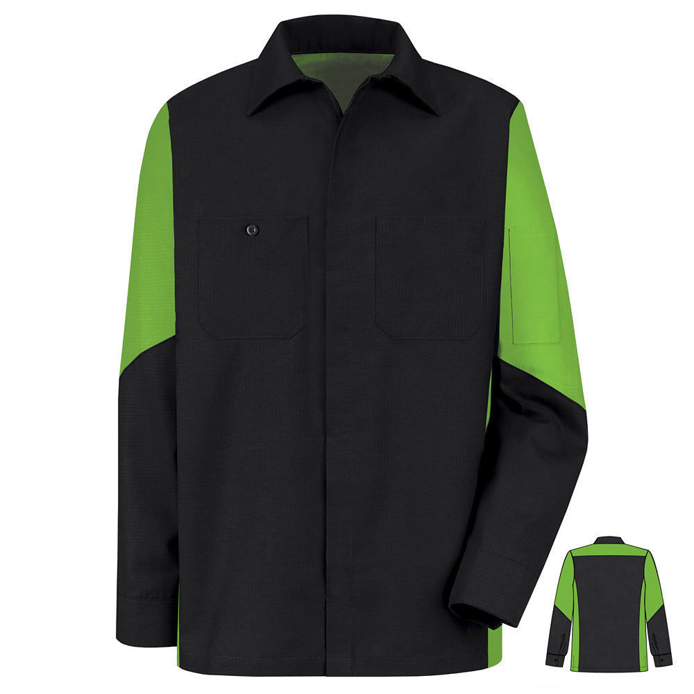 Red Kap Crew Shirt SY10 - Black / Lime-eSafety Supplies, Inc