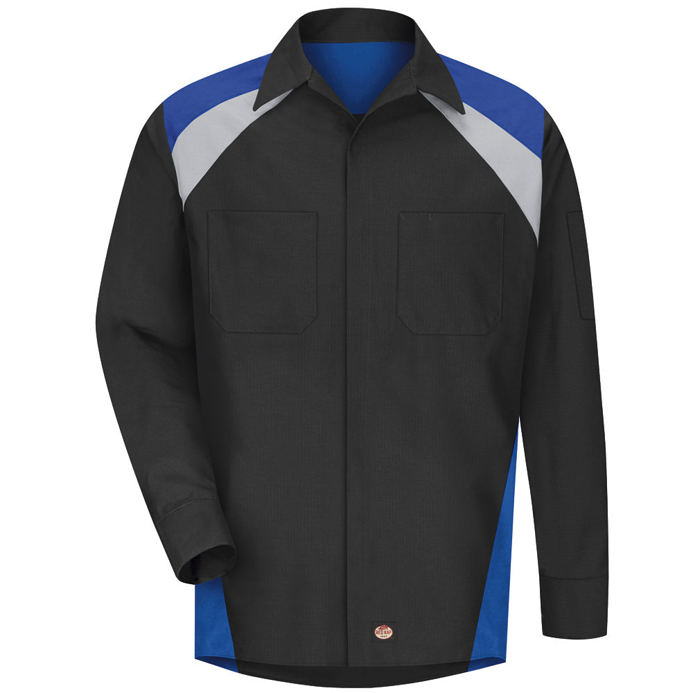 Red Kap Tri-Color Shop Shirt SY18 - Royal / Black-eSafety Supplies, Inc