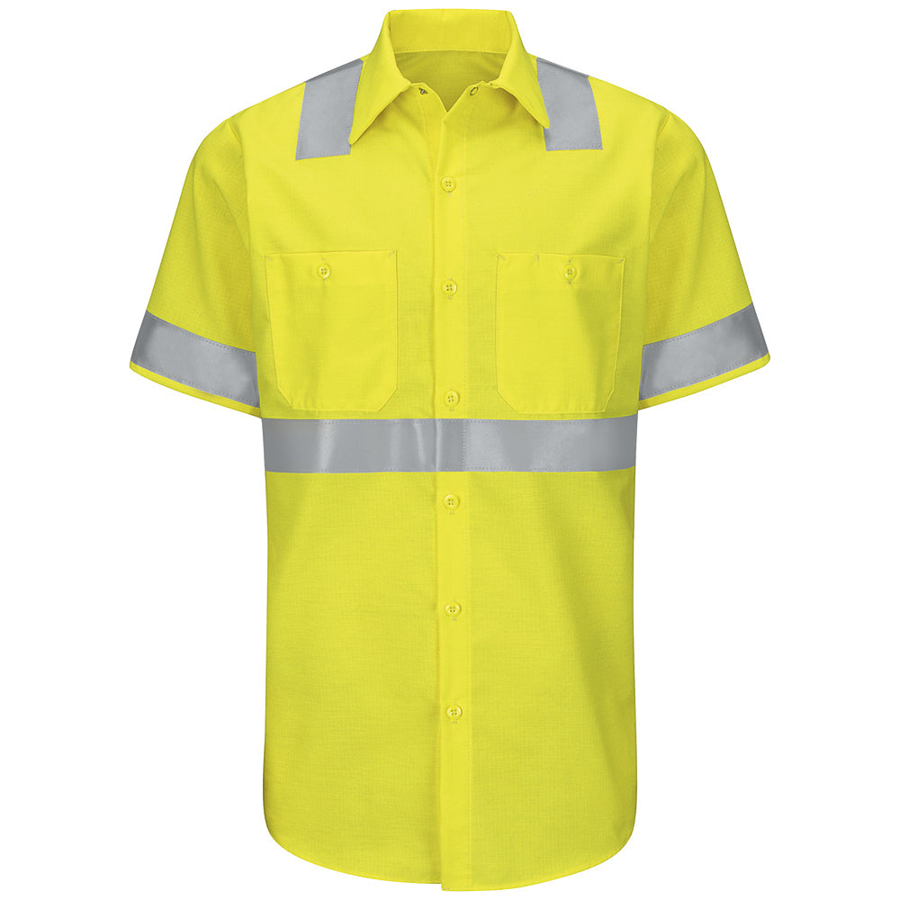 Red Kap Hi-Visibility Ripstop Work Shirt Class 2 Level 2 SY24 - Yellow / Green-eSafety Supplies, Inc