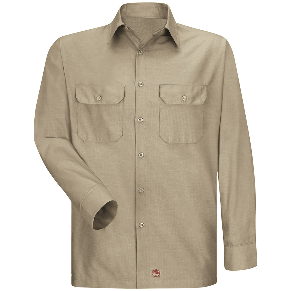 Red Kap Men's Solid Rip Stop Shirt SY50 - Khaki-eSafety Supplies, Inc