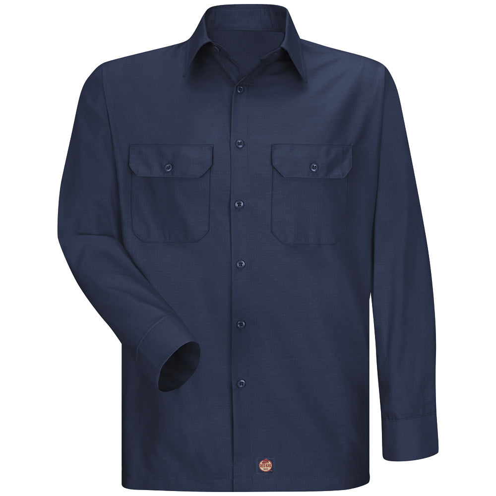 Red Kap Men's Solid Rip Stop Shirt SY50 - Navy-eSafety Supplies, Inc