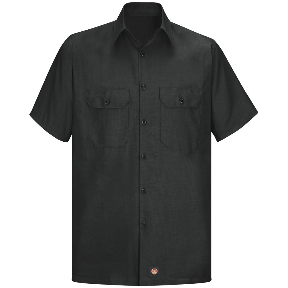 Red Kap Men's Solid Rip Stop Shirt SY60 - Black-eSafety Supplies, Inc