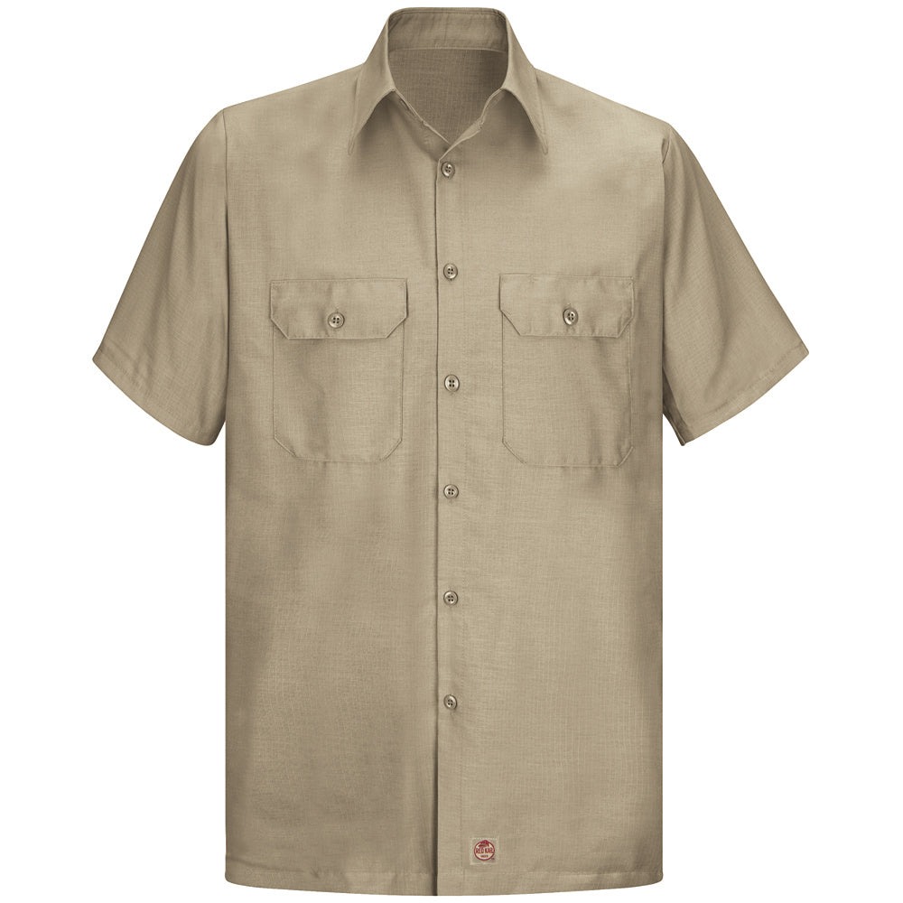 Red Kap Men's Solid Rip Stop Shirt SY60 - Khaki-eSafety Supplies, Inc