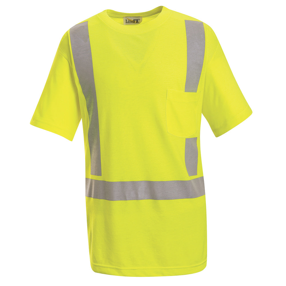 Red Kap Hi-Visibility Short Sleeve T-Shirt SYK6 - Fluorescent Yellow / Green-eSafety Supplies, Inc