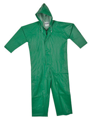 Tingley 3X Green SafetyFlex 17 mil PVC And Polyester Coveralls With Hook And Loop Closure And Hood-eSafety Supplies, Inc