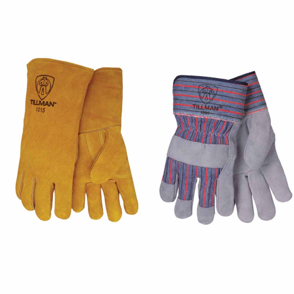 Tillman Shoulder Split Cowhide Leather Plam Stick Welders Gloves (2 Pairs of Work Gloves - Pack)-eSafety Supplies, Inc