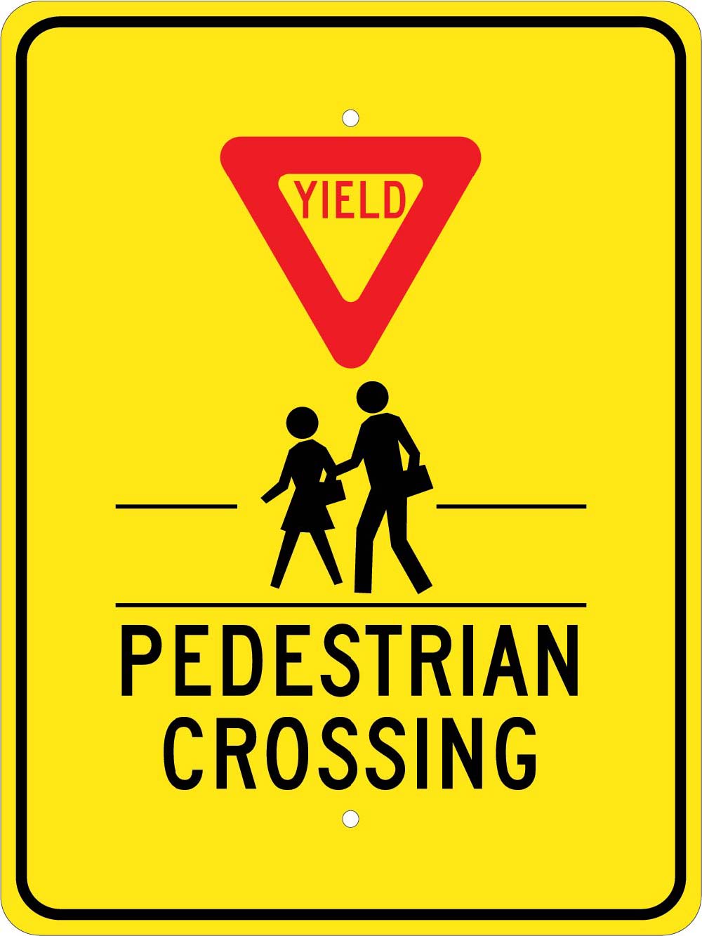 Yield Pedestrian Crossing Sign-eSafety Supplies, Inc