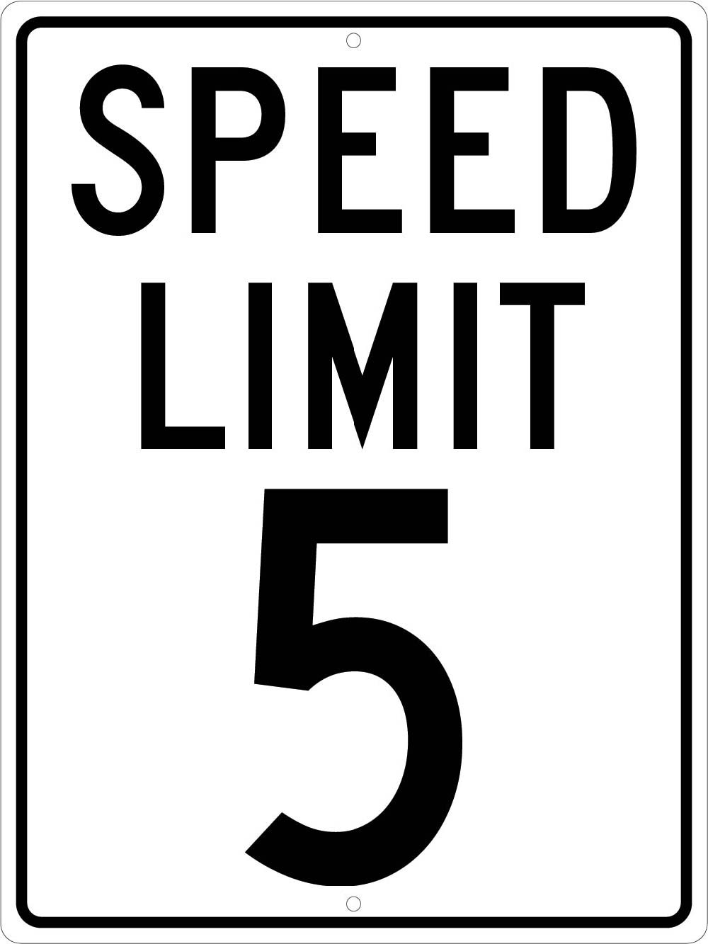 Speed Limit 5 Sign-eSafety Supplies, Inc