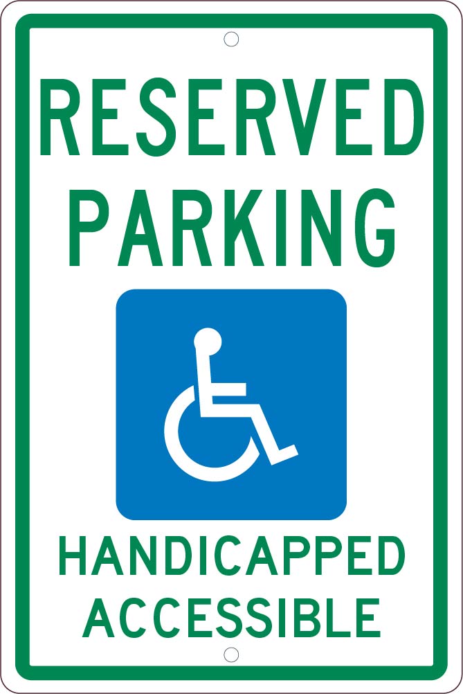 Reserved Handicap Parking Van Accessible Ada Sign-eSafety Supplies, Inc