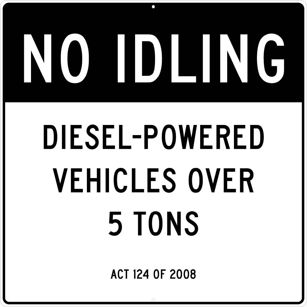 No Idling Traffic Sign-eSafety Supplies, Inc