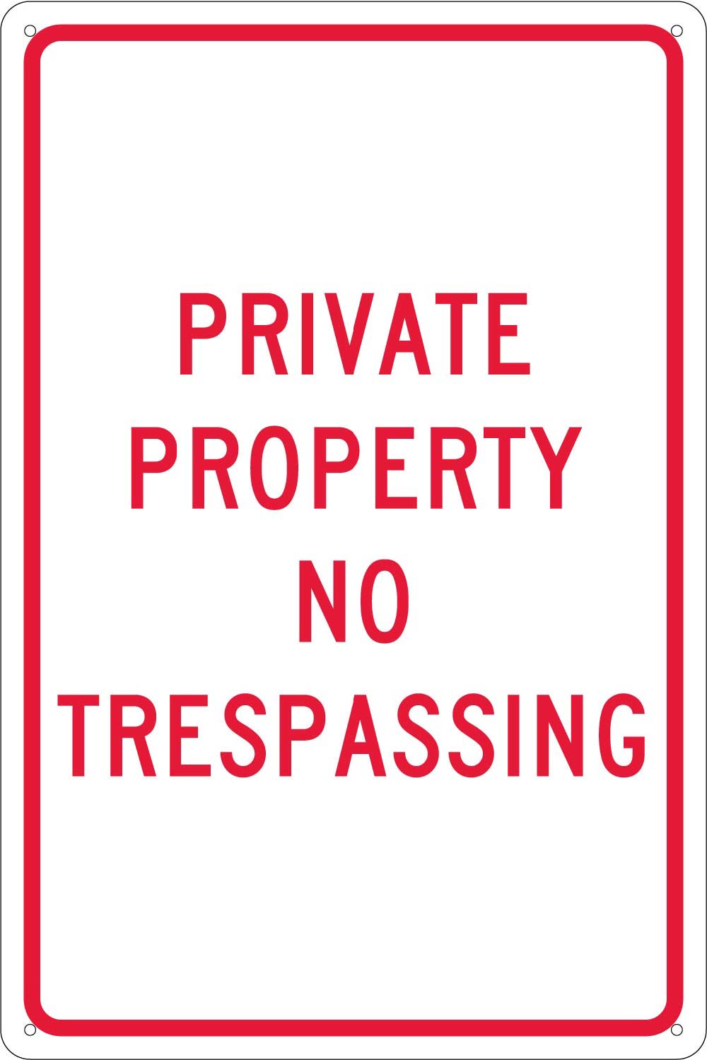 Private Property No Trespassing Sign-eSafety Supplies, Inc