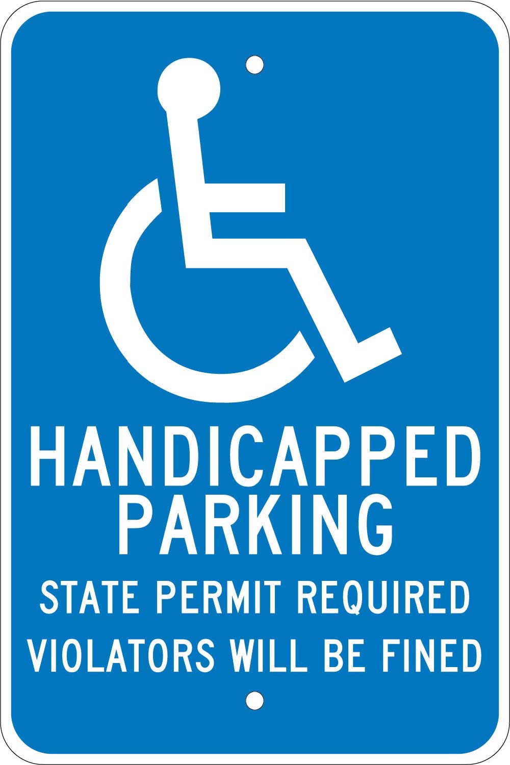 Handicapped Parking Permit Required Sign-eSafety Supplies, Inc