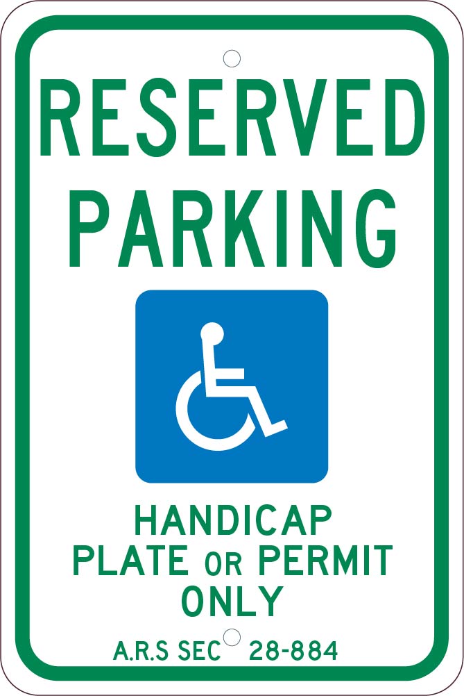 State Handicapped Parking Arizona Sign-eSafety Supplies, Inc