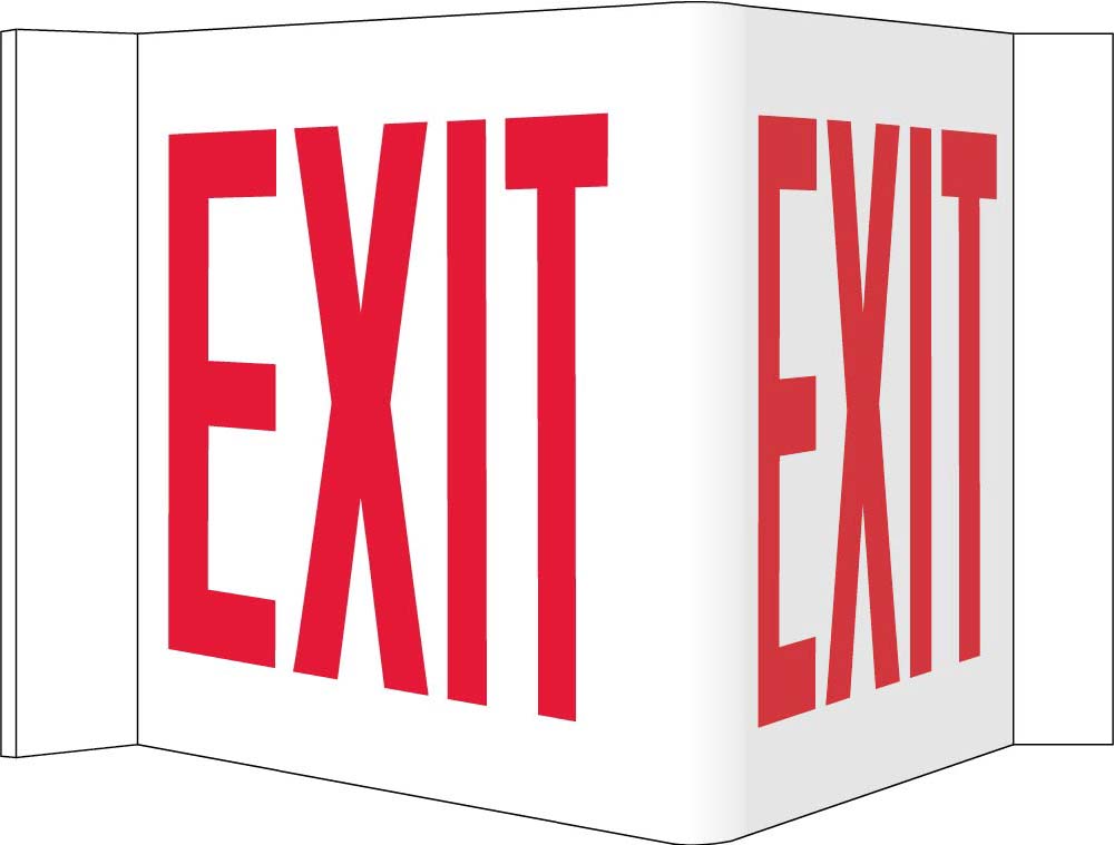 3-View Exit Sign-eSafety Supplies, Inc