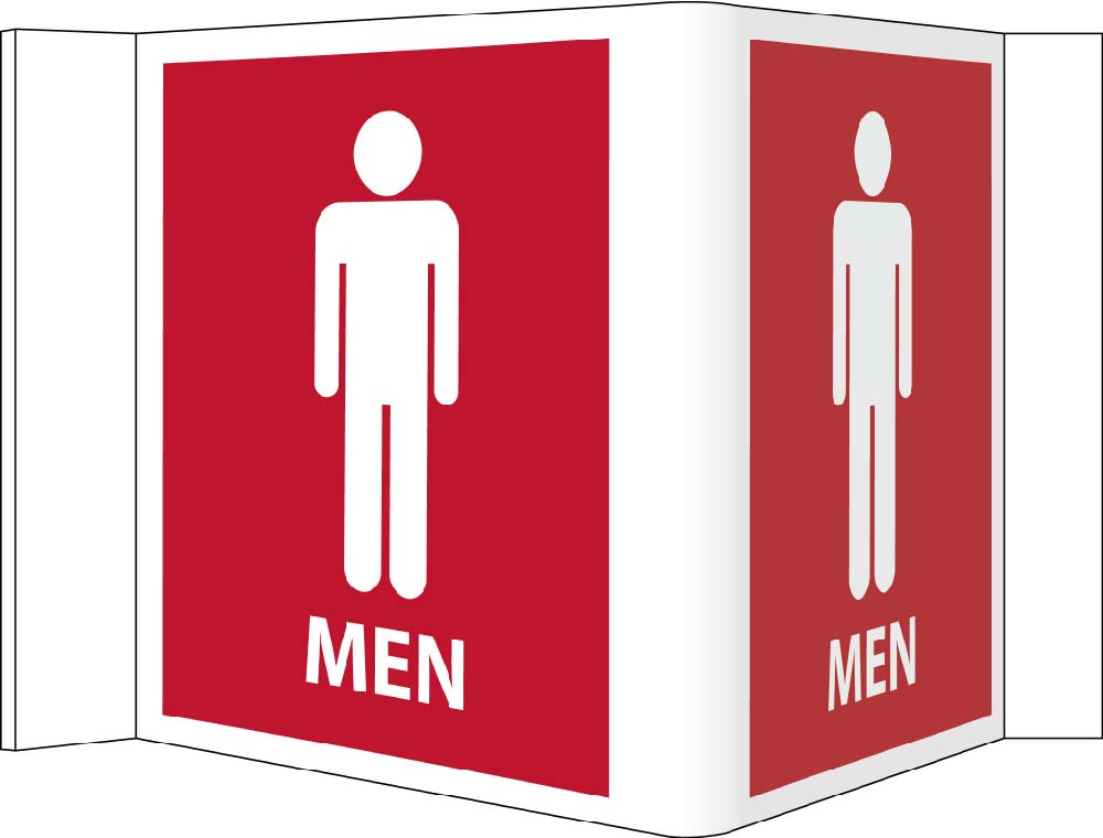 3-View Men Sign-eSafety Supplies, Inc