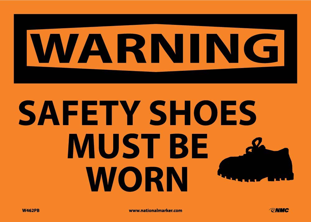 Warning Safety Shoes Must Be Worn Sign-eSafety Supplies, Inc