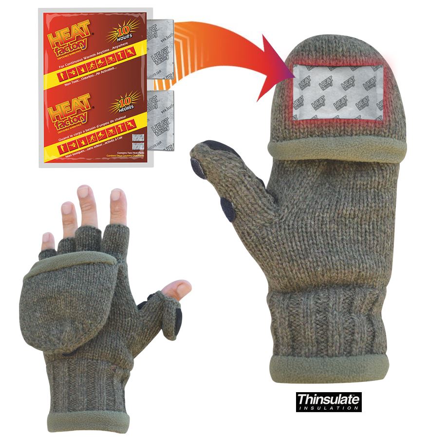 995 - Ragg Wool Heated Pop Top Gloves - Pair-eSafety Supplies, Inc