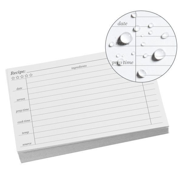 Recipe Cards - Dark Gray Pattern - 50 Sheets-eSafety Supplies, Inc