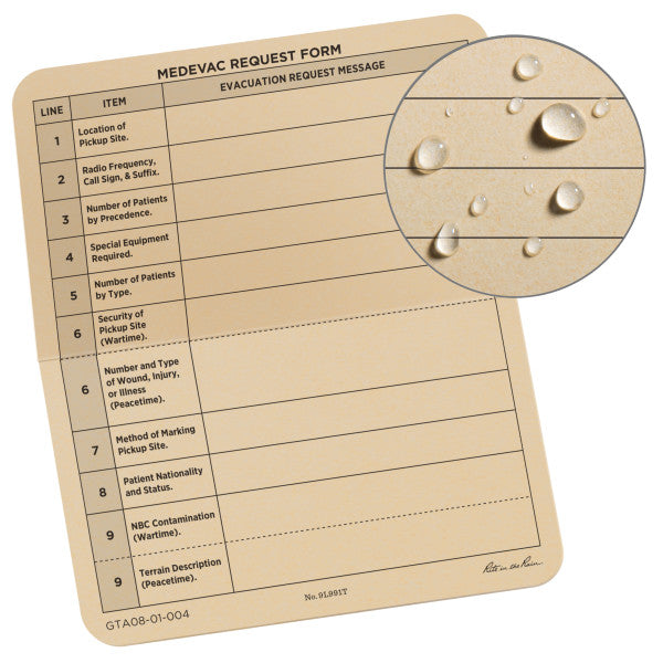 6 X 5 9-Line Combat Card-eSafety Supplies, Inc