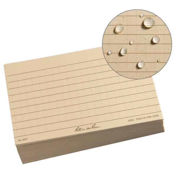 3 X 5 Index Cards - Tan - 100 Pack-eSafety Supplies, Inc