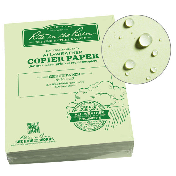 Copier Paper - 20# Bond - Green - 8.5 X 11 - 500 Sheets-eSafety Supplies, Inc