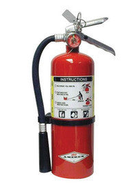 AmerexÂ® 6 Pound Stored Pressure ABC Dry Chemical 3A:40B:C Multi-Purpose Fire Extinguisher For Class A, B And C Fires With Chrome Plated Brass Valve, Wall Bracket, Hose And Nozzle-eSafety Supplies, Inc