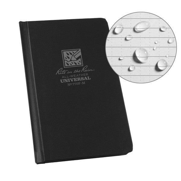 Mini Bound Book - Fabrikoid Cover - Universal - Black-eSafety Supplies, Inc