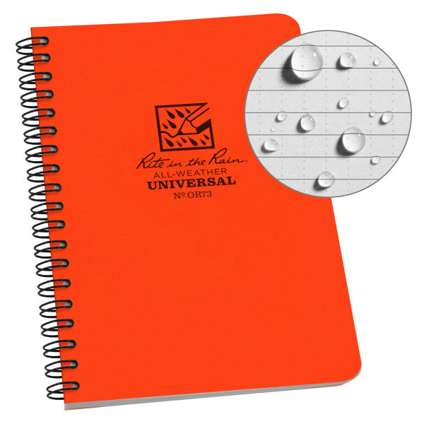 Spiral Notebook - Universal - Oranage-eSafety Supplies, Inc