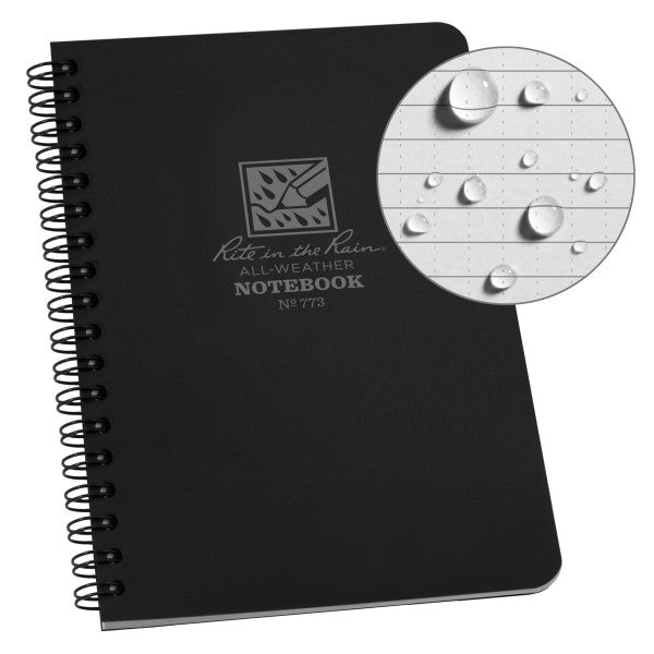 Spiral Notebook - Universal - Black-eSafety Supplies, Inc